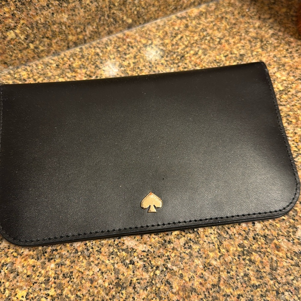 Kate Spade billfold, wallet, organizer, black, and pink nice